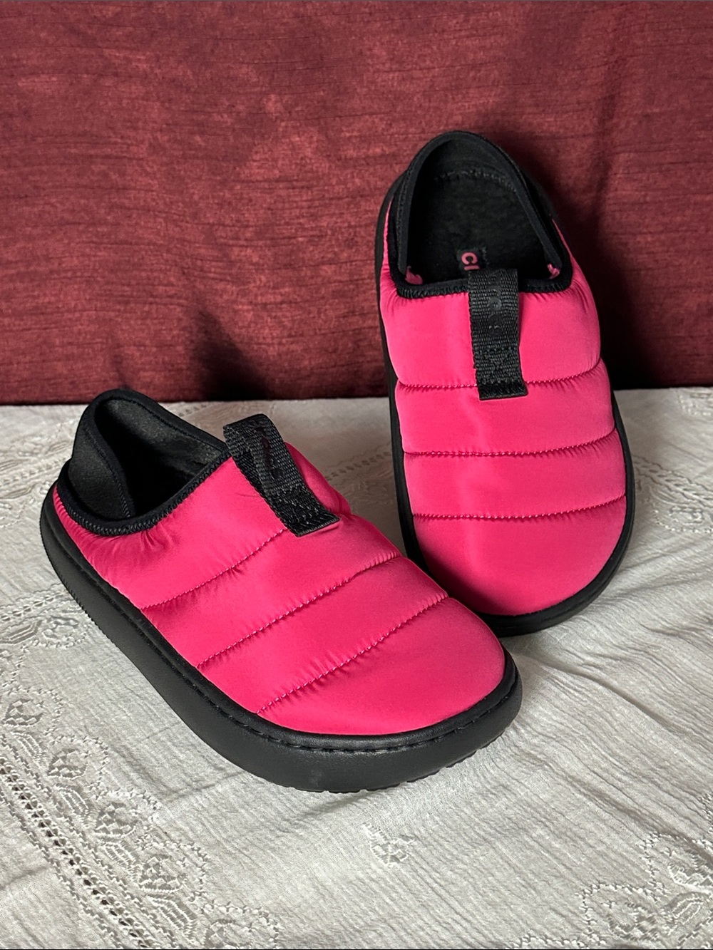 Hot Pink Crocs Classic Puff Moc W8/M6 Quilted Slip-On 🩷✨